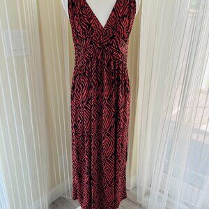 Women's pretty dress red and black, size small